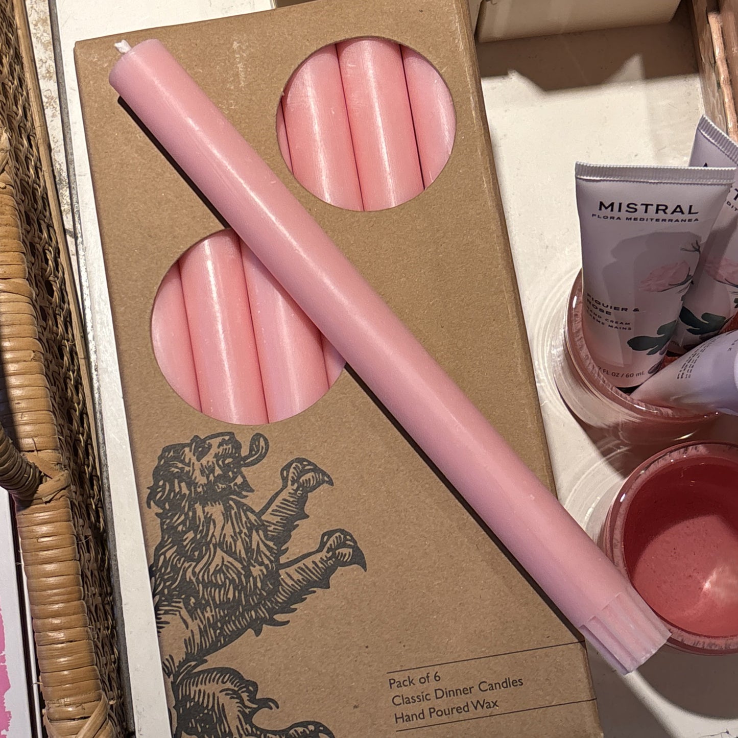 Orchid Pink Dinner Taper Set