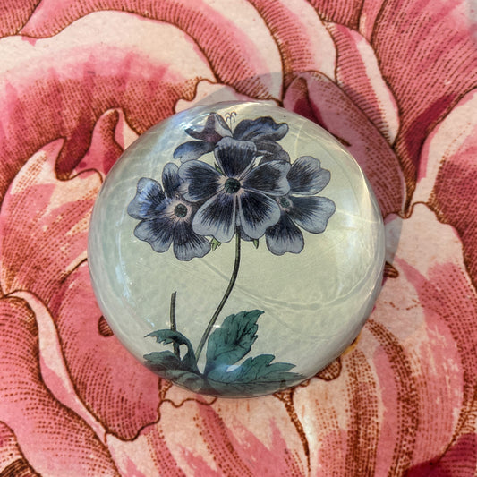 Blue Geranium Dome Paperweight