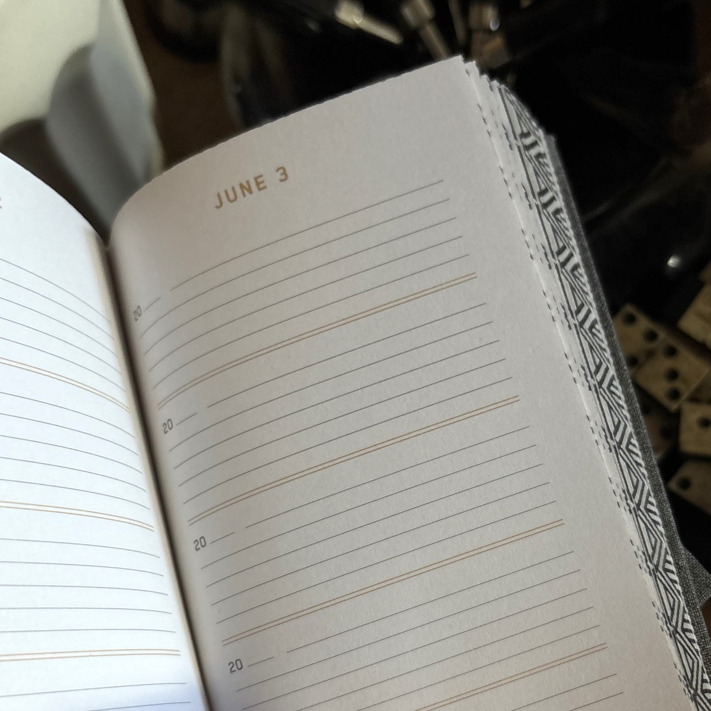 Charcoal Canvas One Line a Day Journal