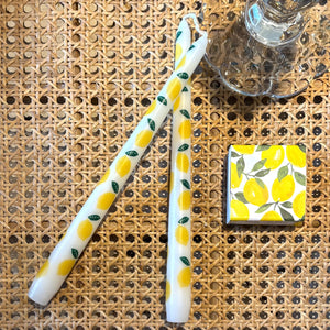 Lemon Taper Dinner Candles