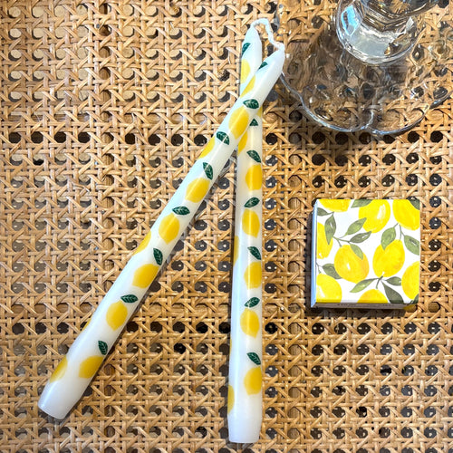 Lemon Taper Dinner Candles