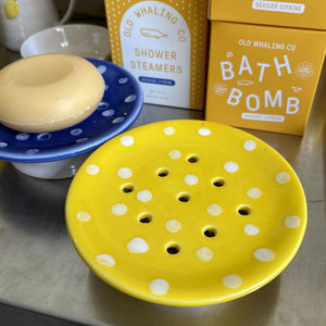 Yellow Mushroom Ceramic Soap Dish