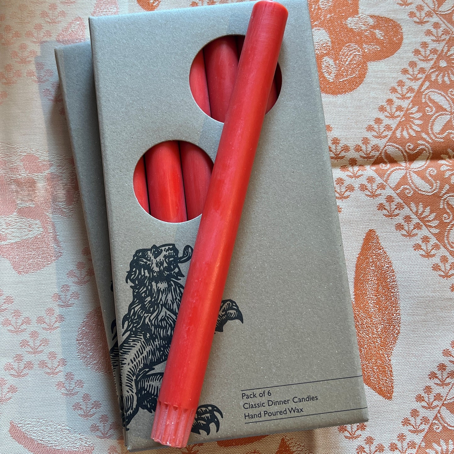 Poppy Red Dinner Taper Boxed Set