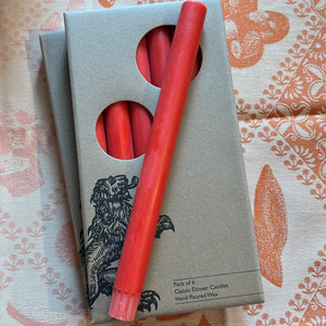 Poppy Red Dinner Taper Boxed Set