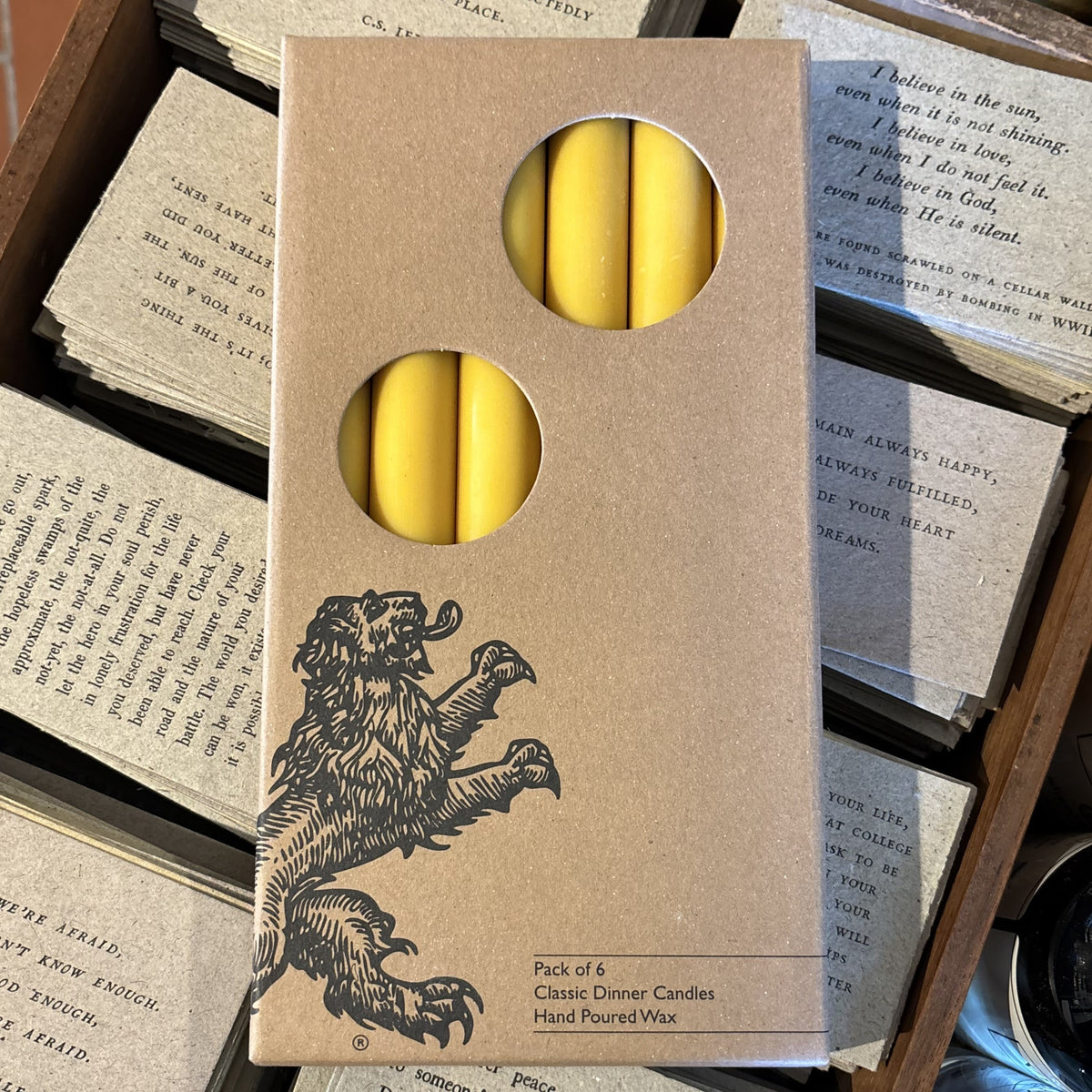 Bunting Yellow Dinner Taper Boxed Set