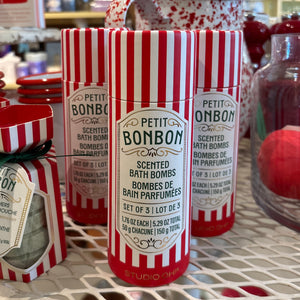 Red Stripe Mint Crush Petit Bonbon Bath Bombs