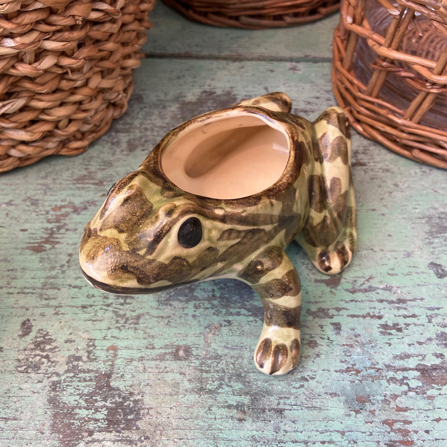 Vintage McCoy Frog Planter