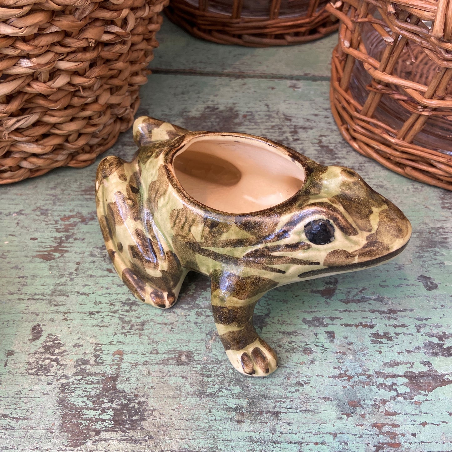 Vintage McCoy Frog Planter