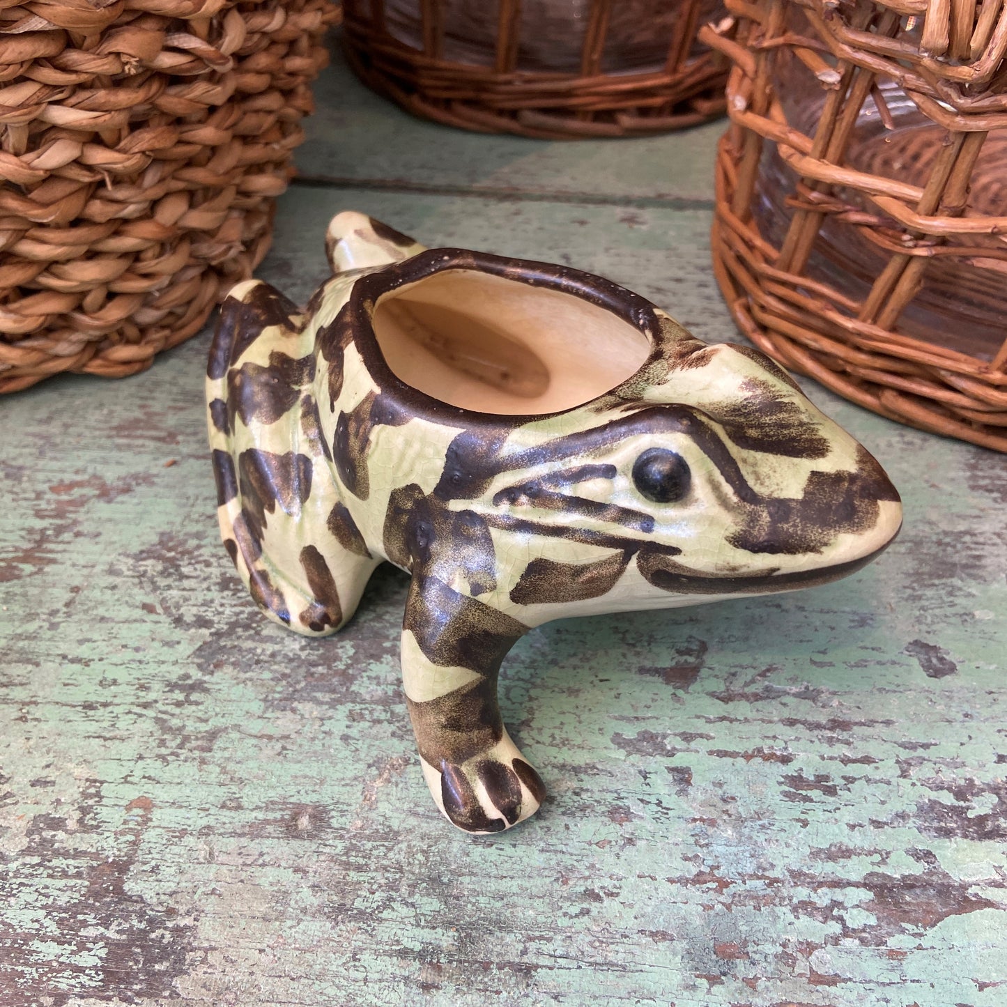 Vintage McCoy Frog Planter