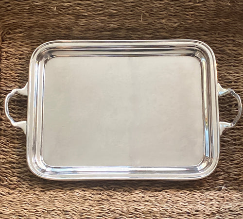 Vintage Hotel Silver Two Handle 20" Tray