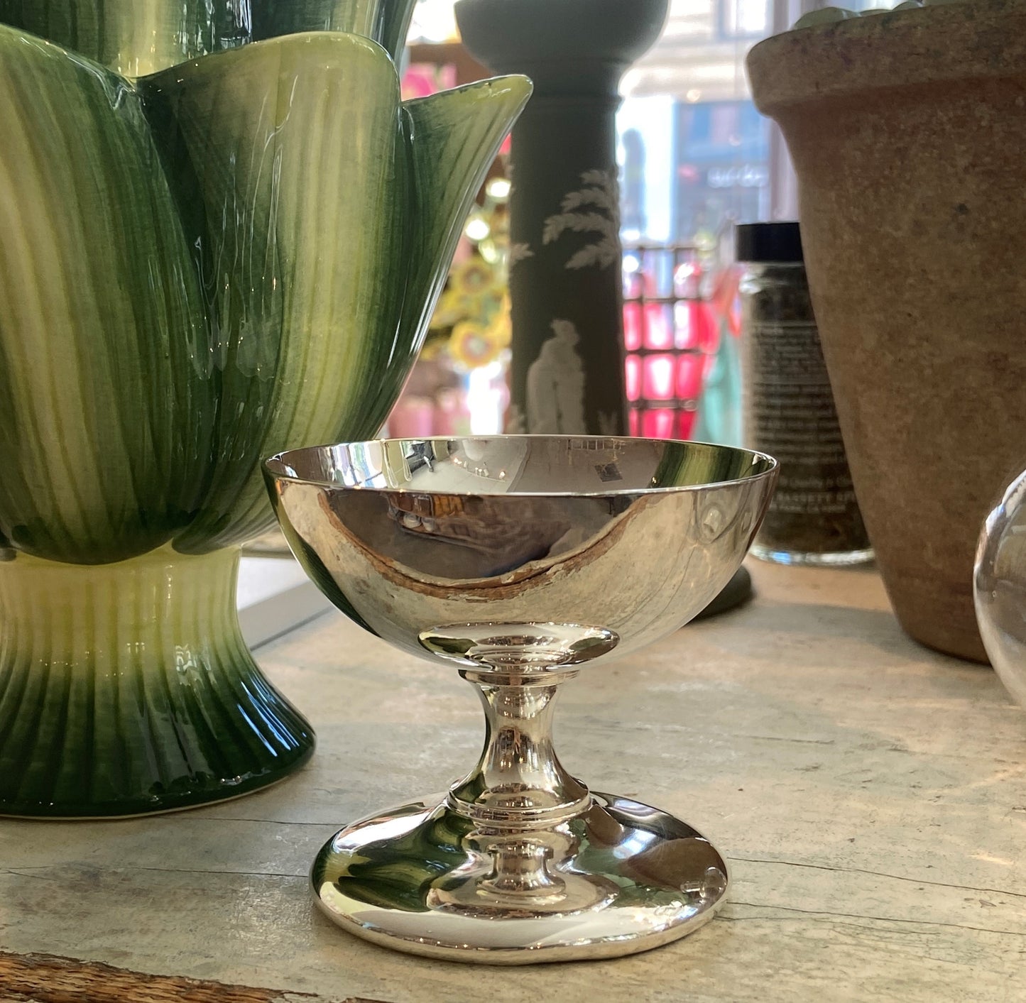 Vintage Hotel Silver Footed Sorbet Bowl with Stamp