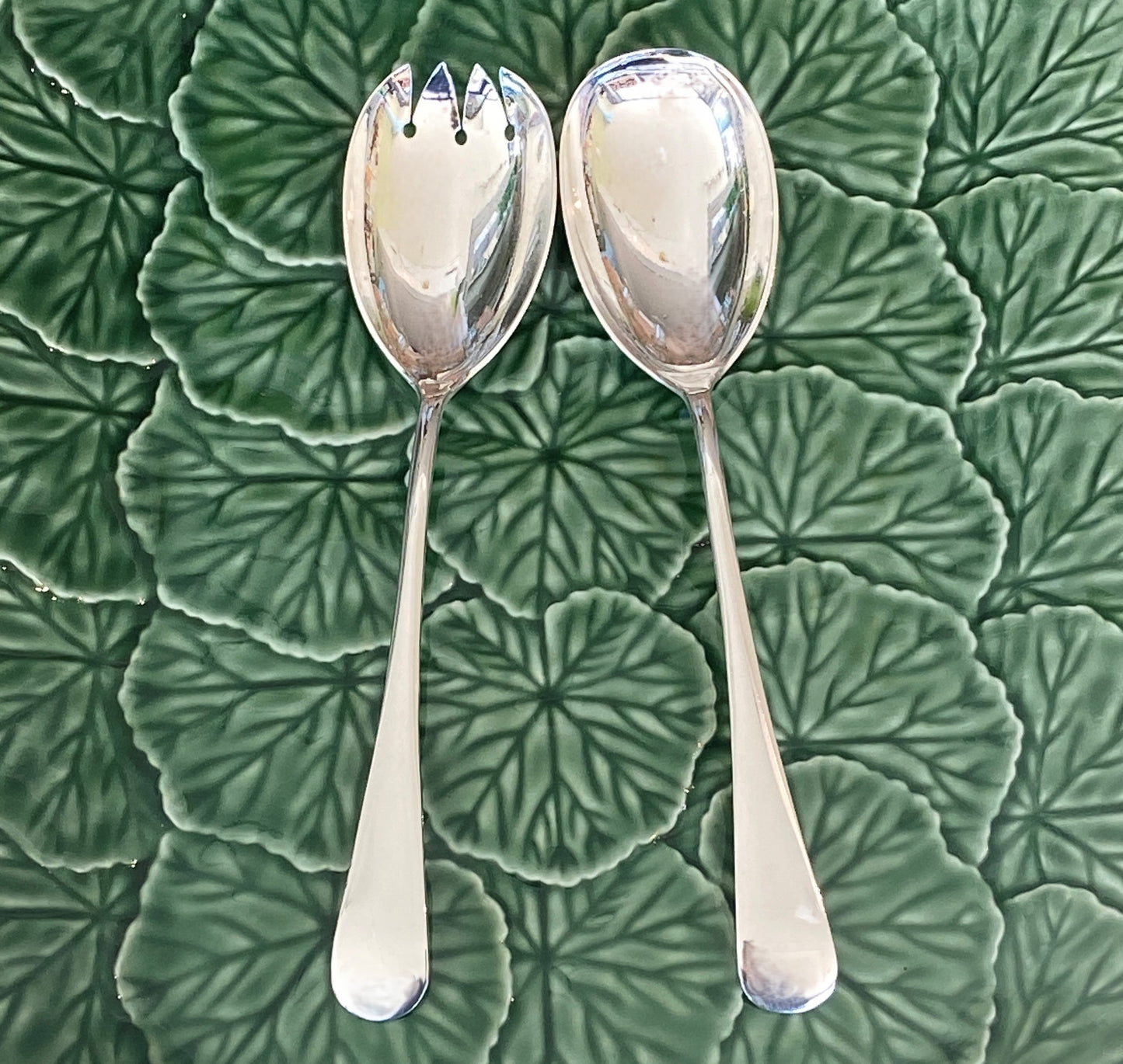 Vintage Hotel Silver Salad Serving Set