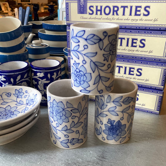 White Pale Blue Tumbler