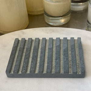 Grooved Rectangle Gray Soap Stone
