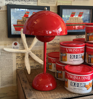 Vermillion Red Flowerpot Table Lamp