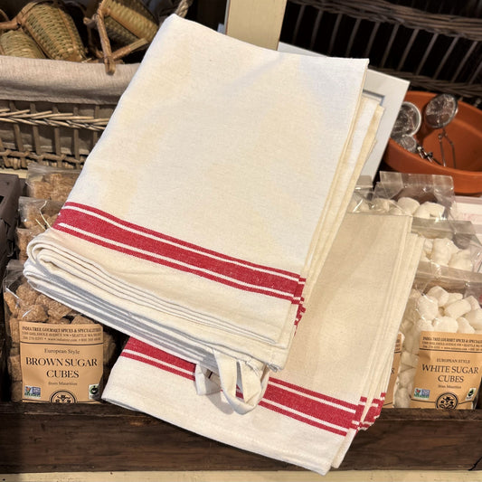 Farmhouse Red Stripe Retro Towel