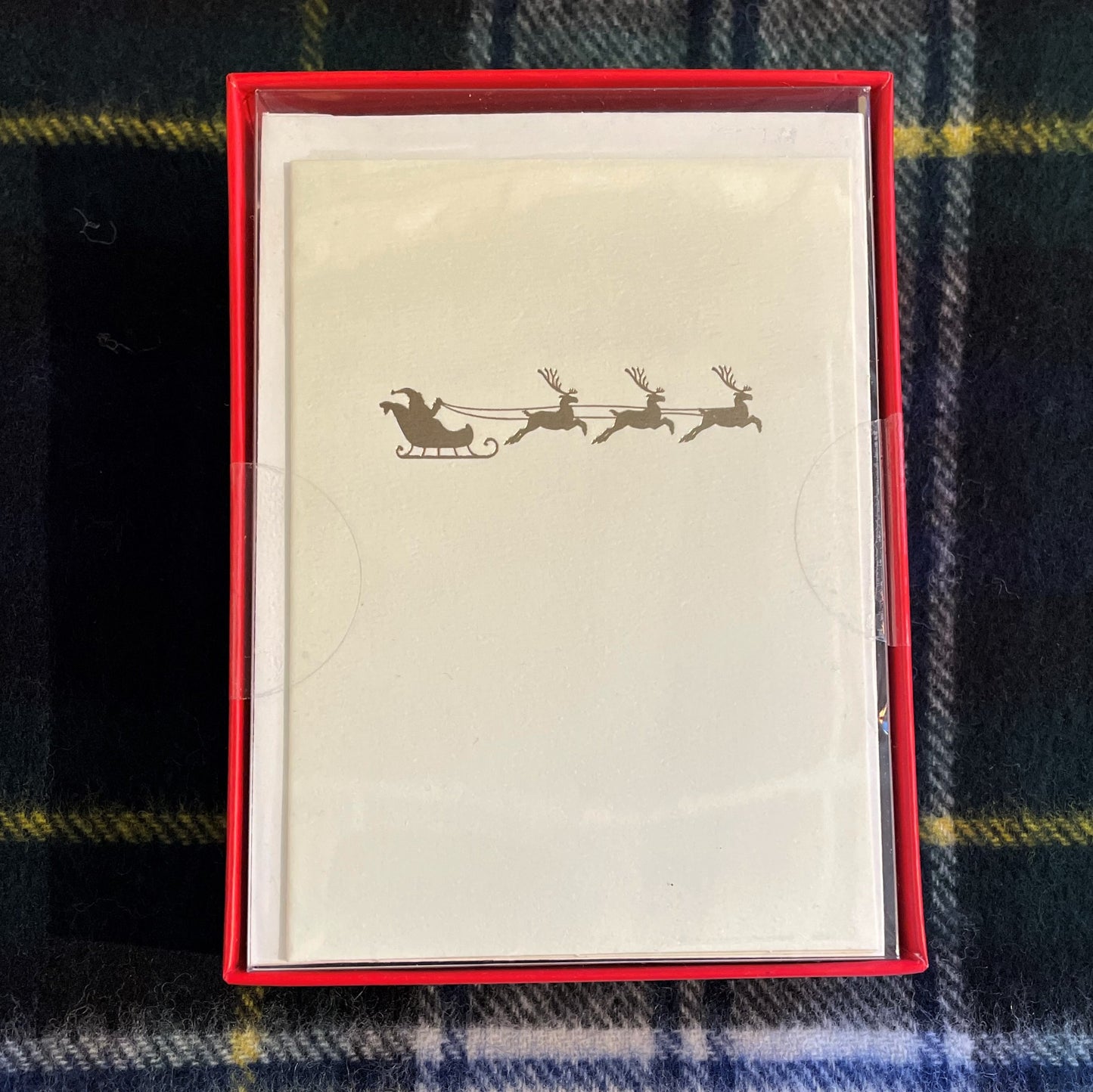 Santa Sleigh Petite Boxed Cards