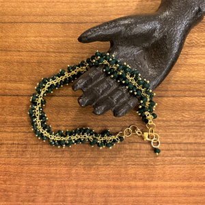 Green Quartz Fringe Bracelet