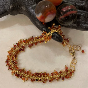 Carnelian Fringe Bracelet