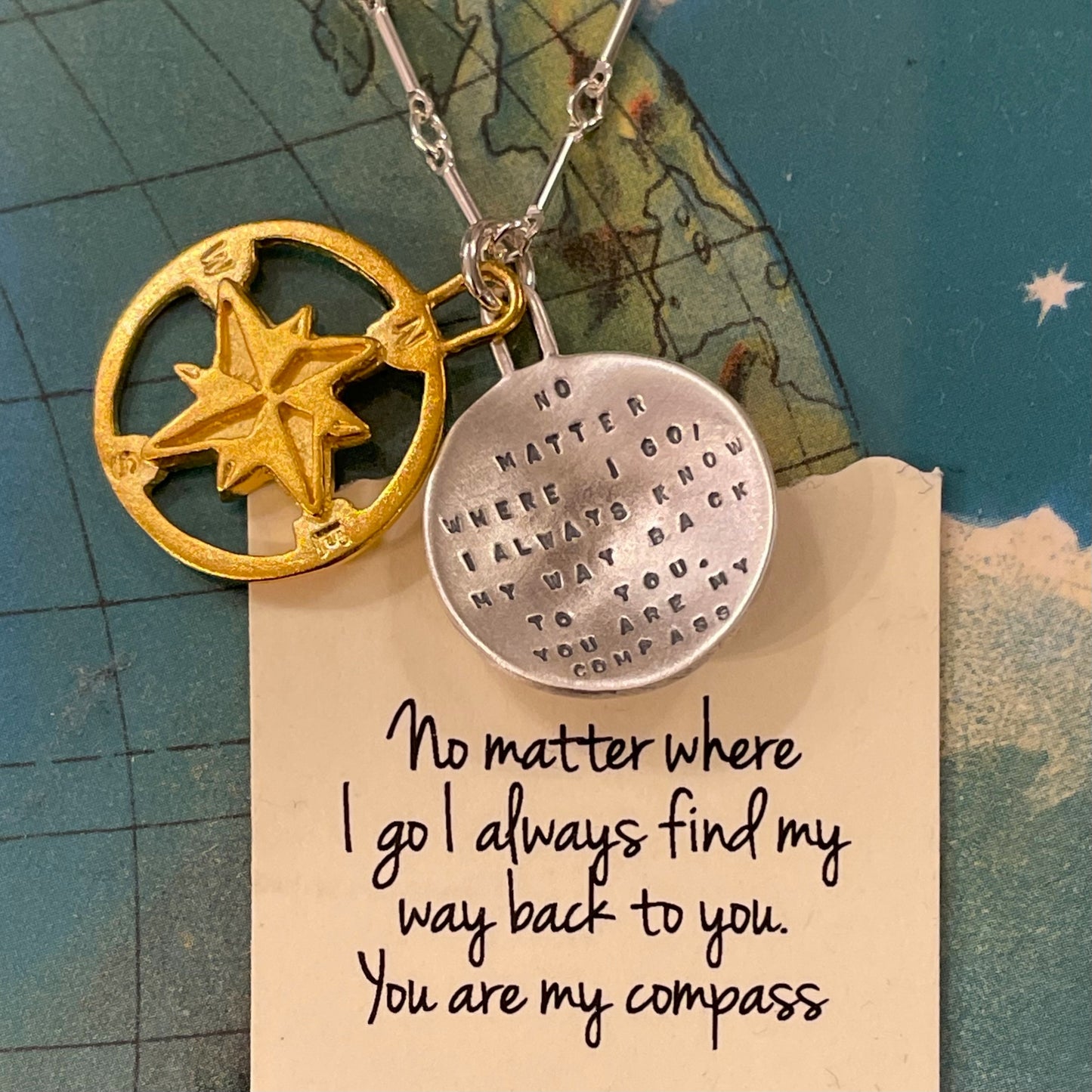 You Are My Compass Necklace