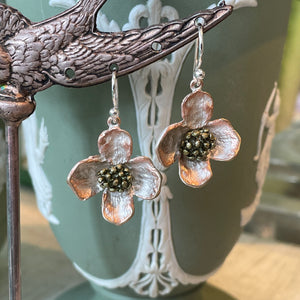 Dogwood Wire Drop Earrings