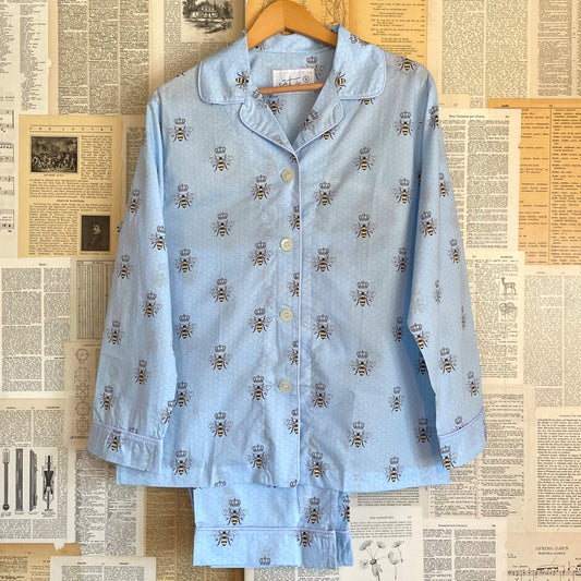 Queen Bee Blue Pajama Set, Extra Large