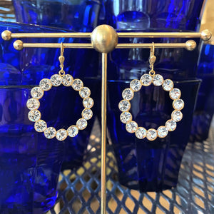 Crystal Swarovski Circle Hoops