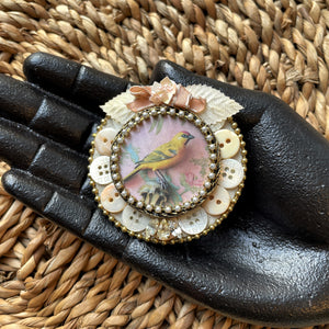 Little Bird Button Brooch