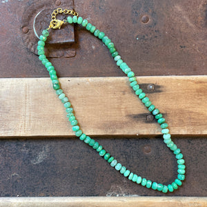 Chrysoprase Green Beaded Necklace