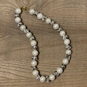 White Shell Pearl Necklace Neutral Clusters