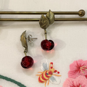 Cherry Drop Post Earrings