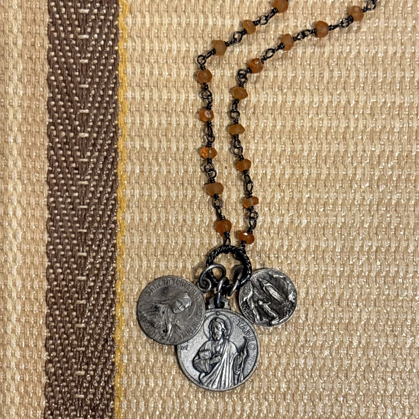 Carnelian Vintage Charm Necklace