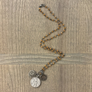 Carnelian Vintage Charm Necklace