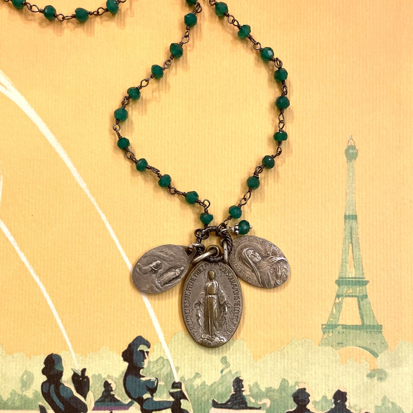 Aventurine Vintage Charm Necklace