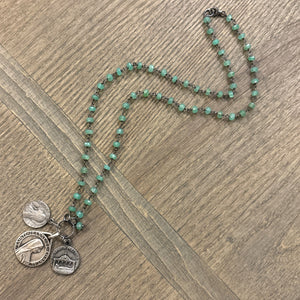 Aventurine Vintage Charm Necklace