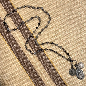 Rutilated Quartz Vintage Charm Necklace