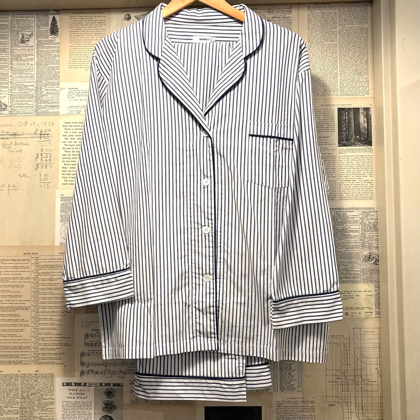 Amboise Navy Stripe Pajama Set, Medium