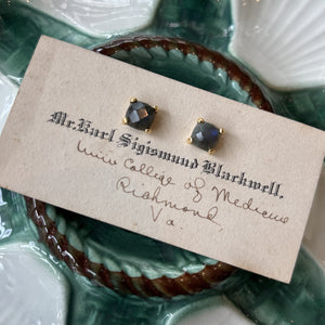 Small Four Prong Earrings, Labradorite
