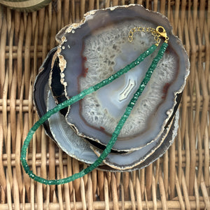 Green Onyx Ombre Beaded Necklace