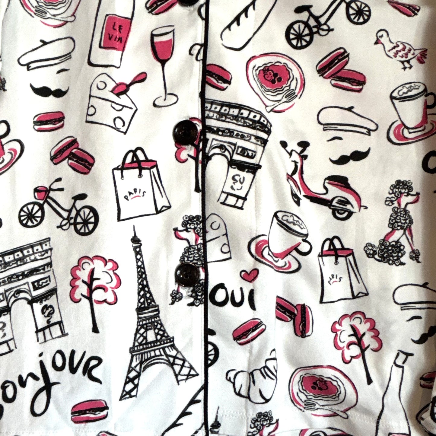 Bonjour Paris Pajama Set, Extra Large