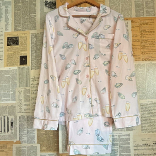 Oysters & Champagne Pajama Set, Medium