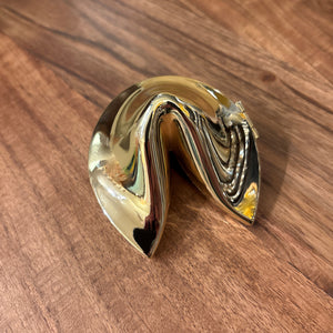 Gold Fortune Cookie Keepsake Box