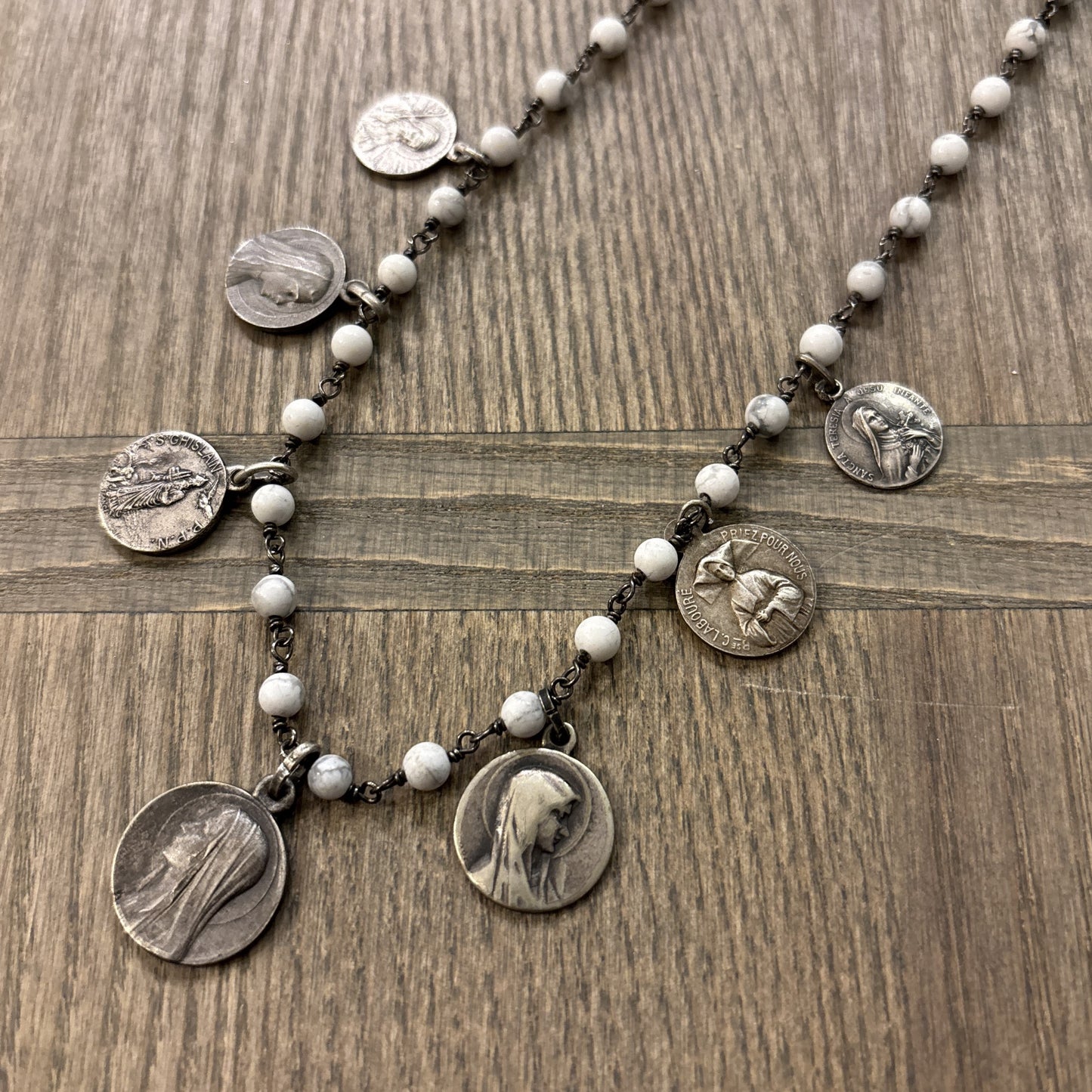 Rutilated Opal Vintage Multi Charm Necklace