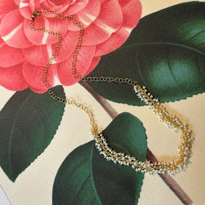 Keishi Pearl Short Fringe Necklace