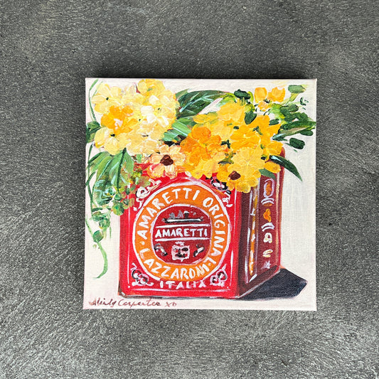 Flowers in Amaretti Tin by Mindy Carpenter