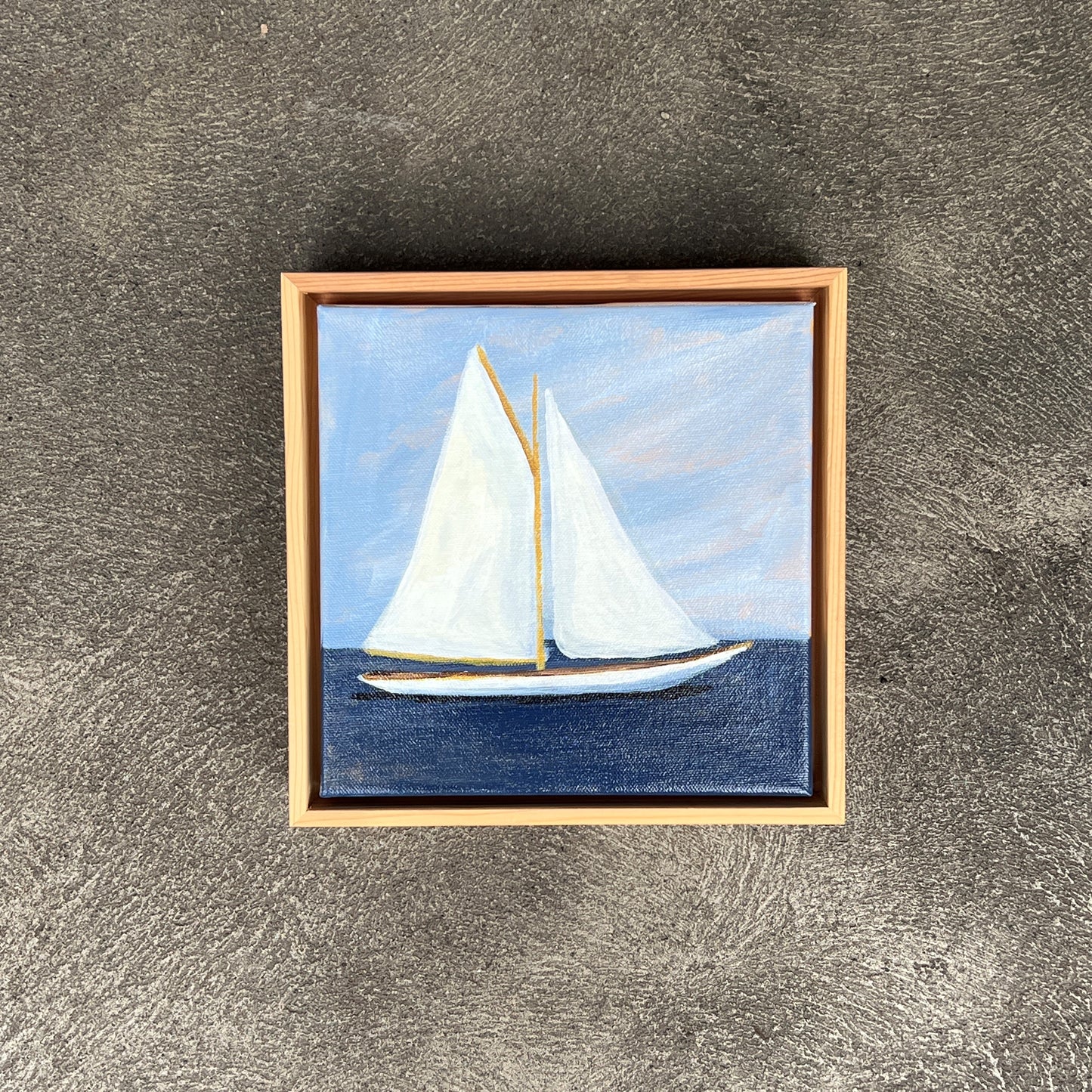 Single Sailboat by Julie Bowers Murphy