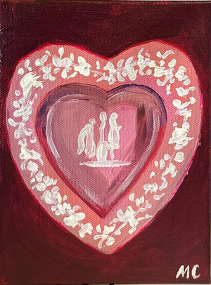 Wedgwood Pink Heart by Mindy Carpenter