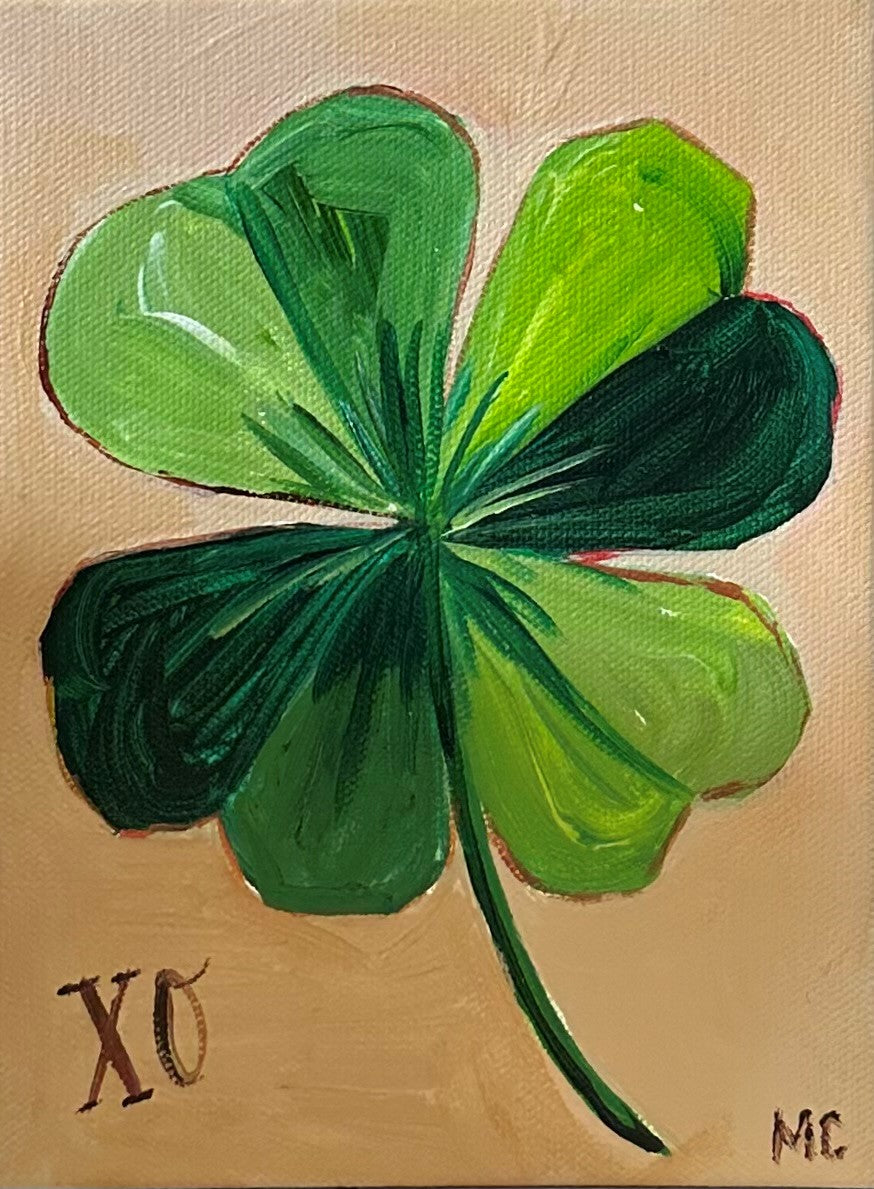 Four Leaf Clover, Beige by Mindy Carpenter