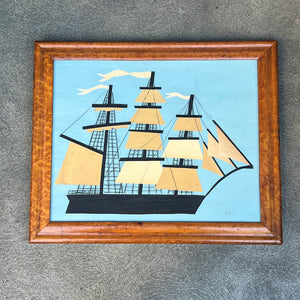 Clipper Ship with White Flags by Denise Fiedler