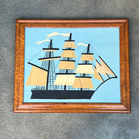 Clipper Ship with White Flags by Denise Fiedler